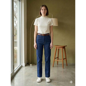 Vintage Sport-abouts Dark Wash High Rise Denim Jeans | 70s Retro Minimalismj